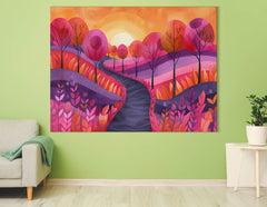 Magical Autumn Road Canvas Print