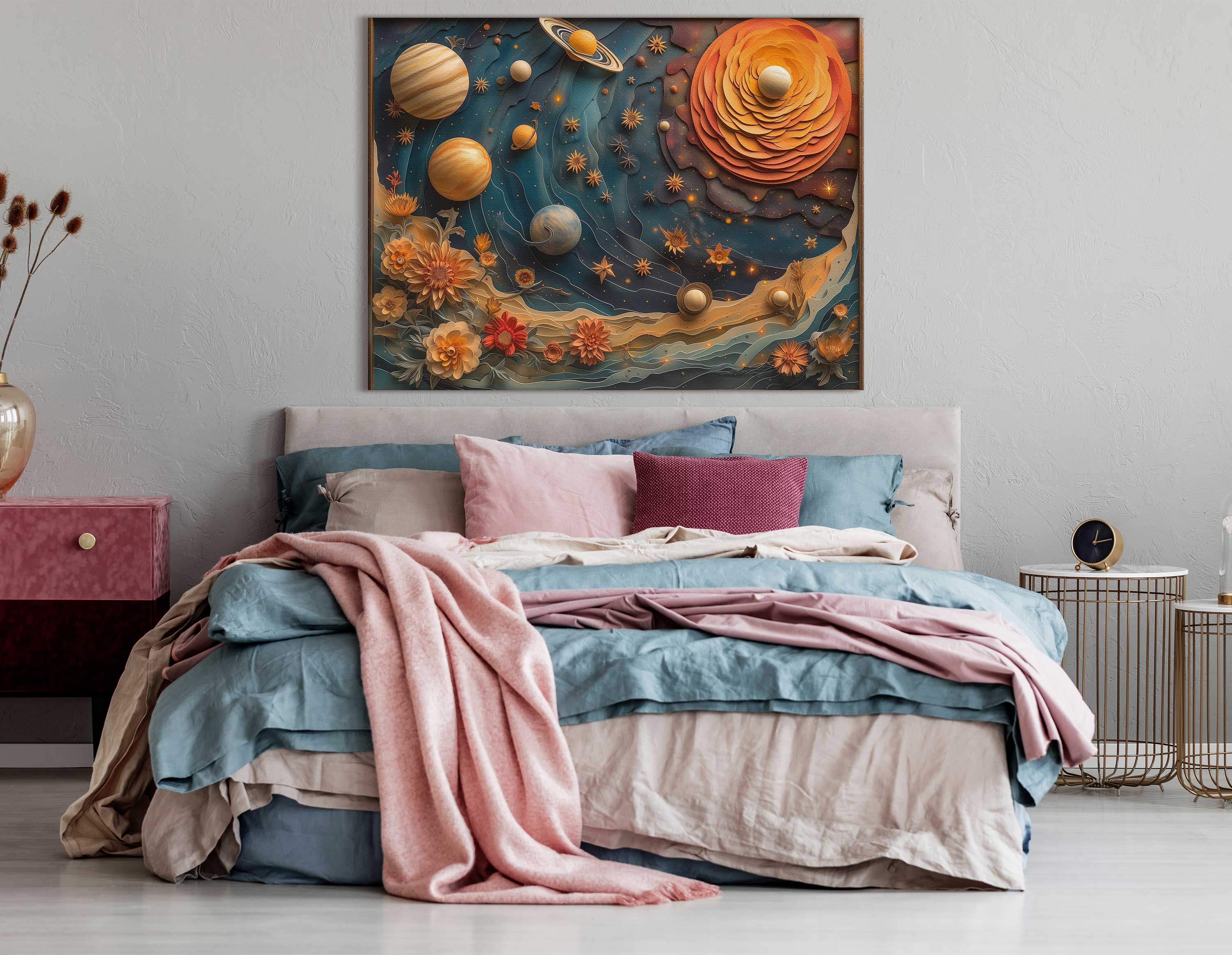 Cosmic Dance of Planets Canvas Print