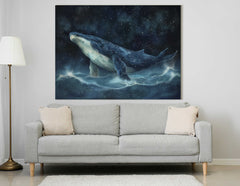 Starlit Whale Dance Canvas Print