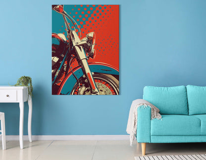 Pop Art Motorcycle - Canvas Print