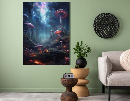 Cosmic Fantasy Forest - Canvas Print