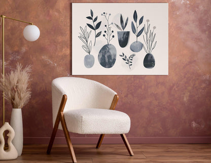 Abstract Botanical Illustrations Wall Hanging