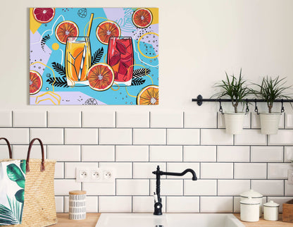 Zesty Orange and Lemon Drinks - Canvas Print