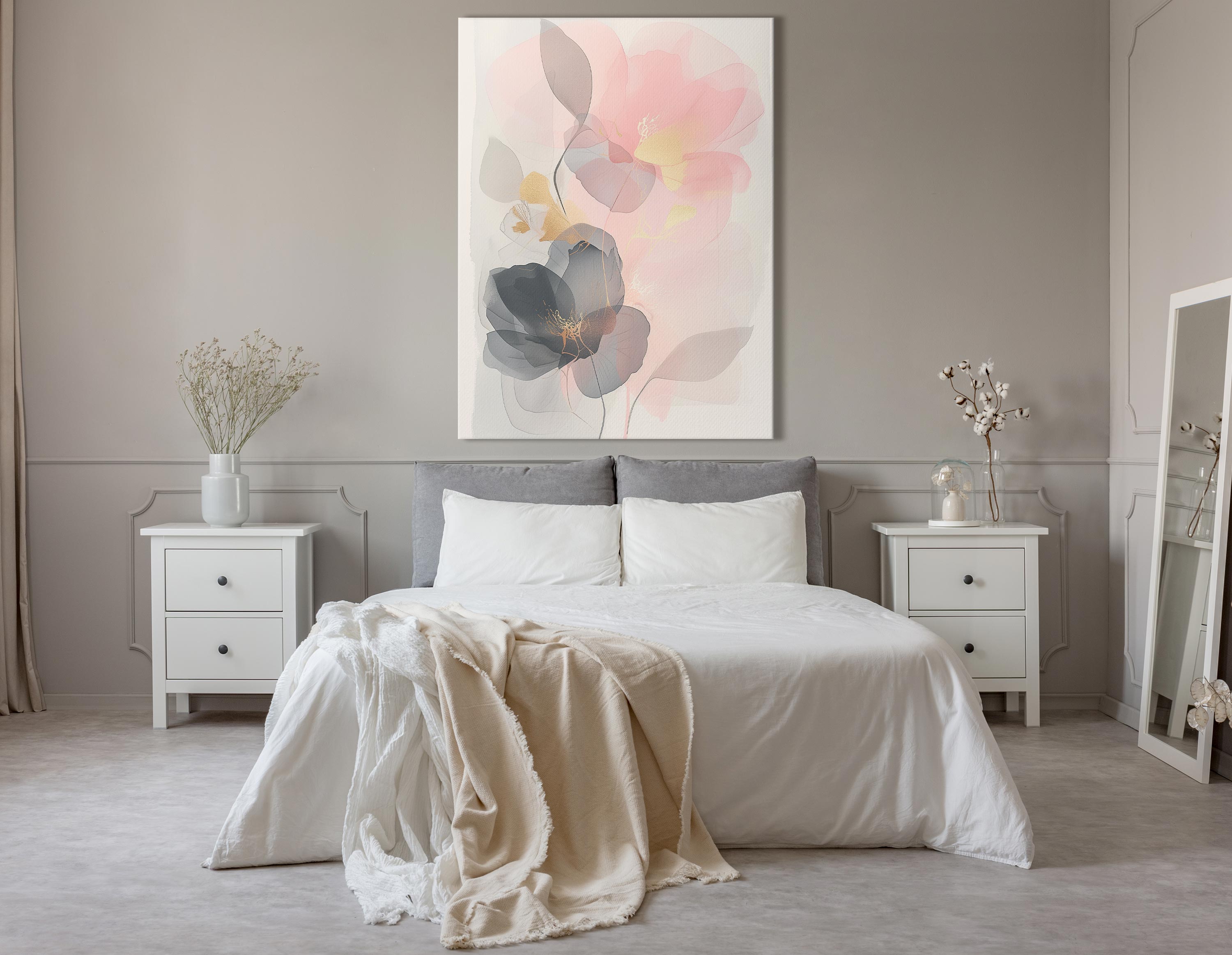 Abstract Floral Elegance Canvas Print