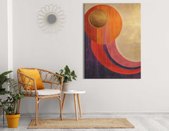 Dynamic Red and Orange Wall Art