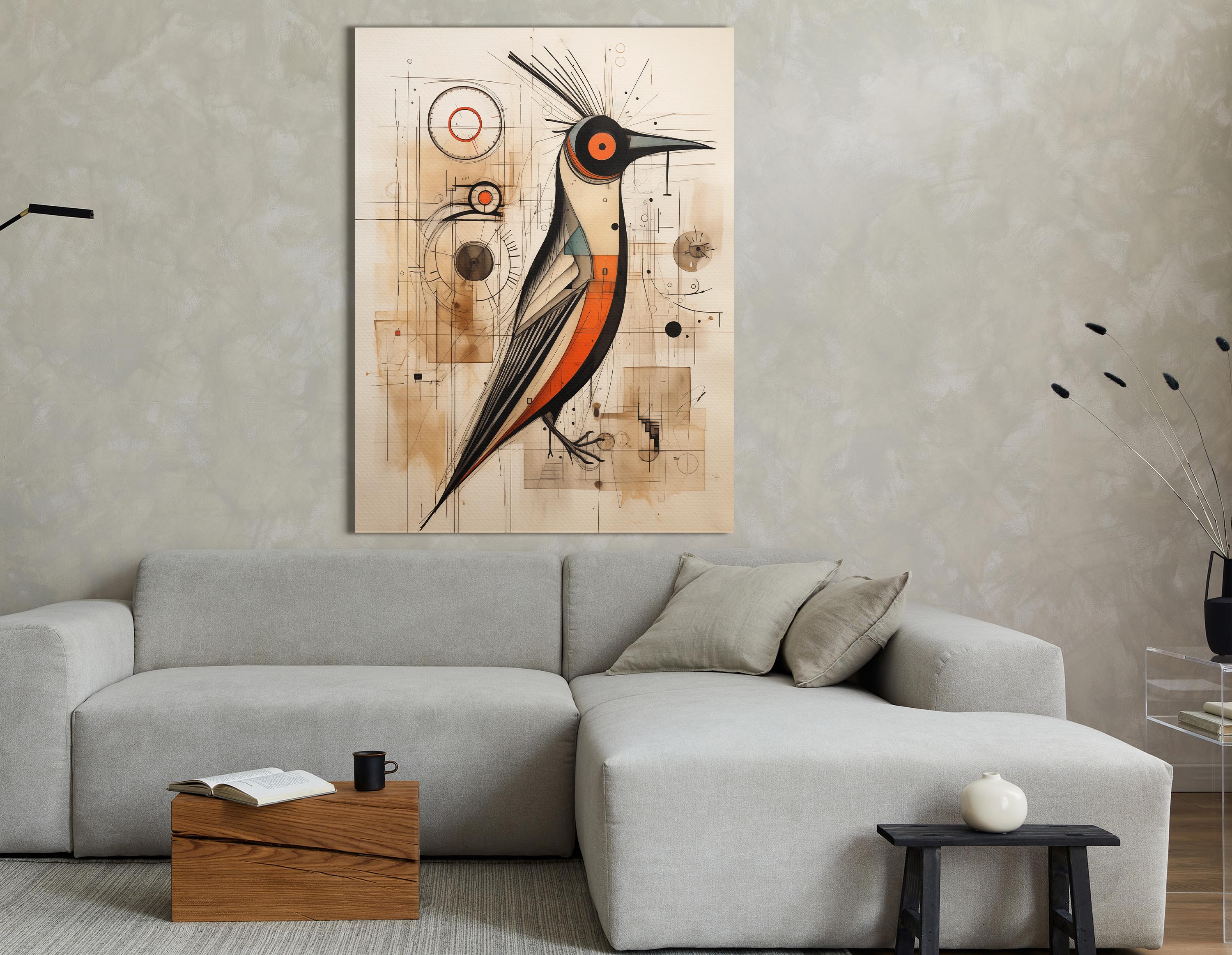 Mechanical Woodpecker Art