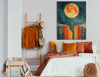 Majestic Moon Landscape Wall Art