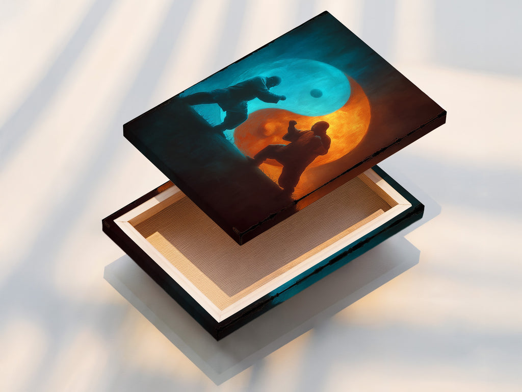 A stretched canvas print ready to hang. The artwork wraps around the edges of the frame. It offers a gallery-worthy presentation. Transform your favorite art into a stunning canvas display. Shop now.