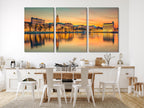 Split Croatia Cityscape Wall Art, Sunset Canvas Print, Coastal City Decor, Modern 5 Panel Artwork, Mediterranean Landscape Canvas Art Print