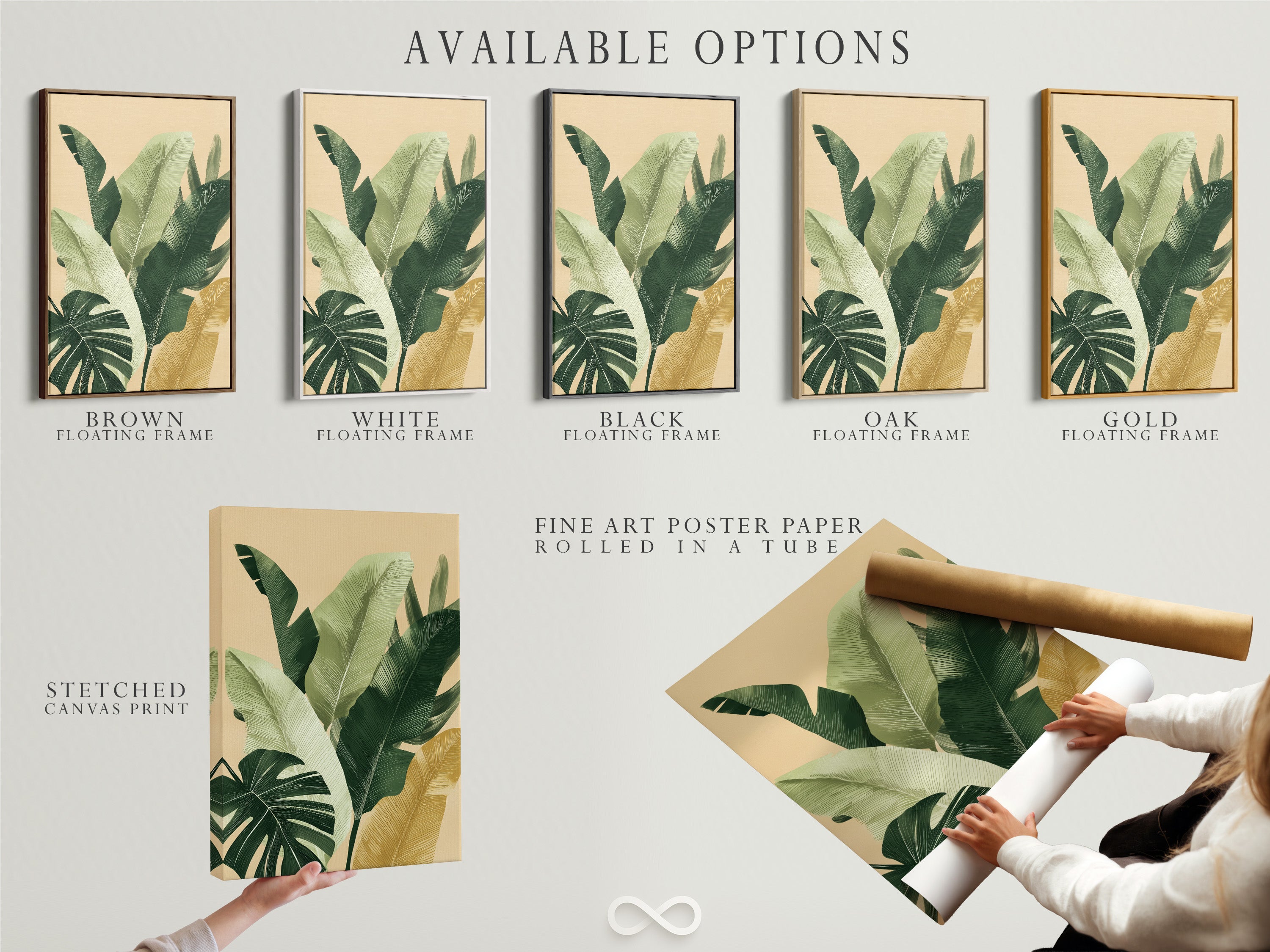 Explore available options for your artwork. Choose from a stretched canvas print. Select a fine art poster paper. Consider a floating frame. Customize your art to match your personal style and decor preferences.