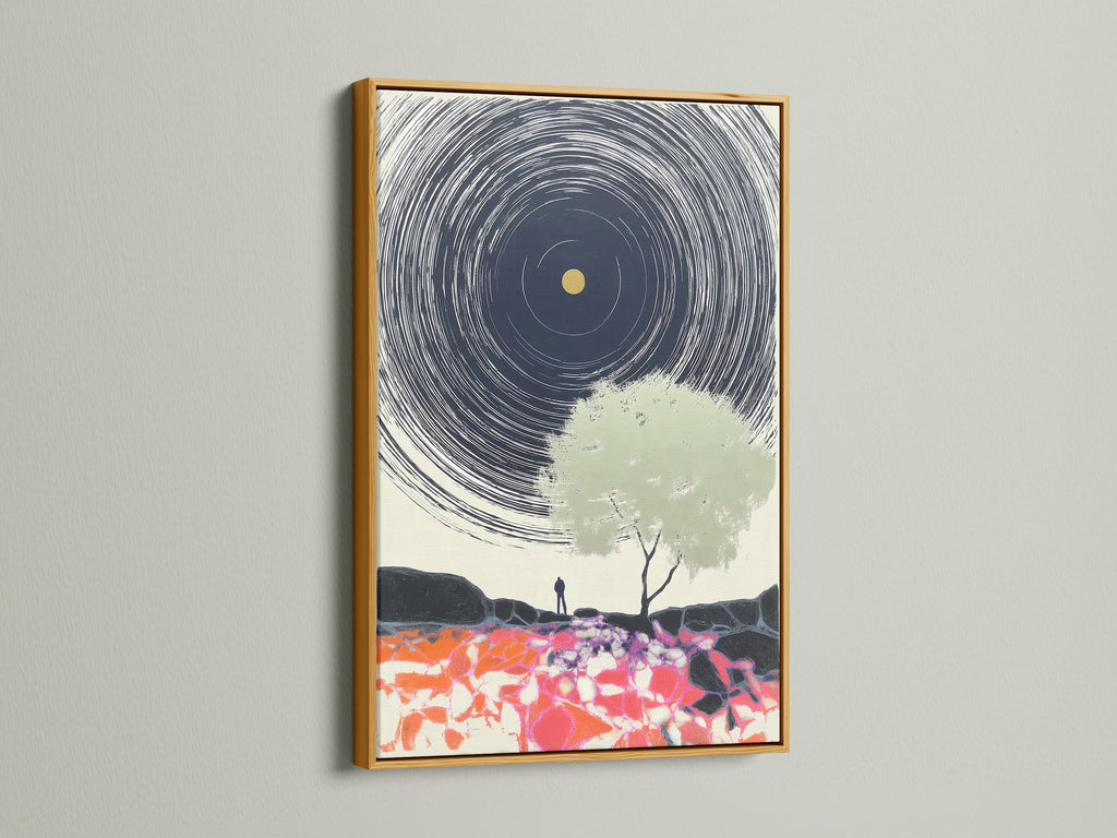 Add a touch of luxury with a gold frame. This elegant choice enhances fine art poster paper and abstract artwork. It's ideal for those seeking statement art and modern wall decor to brighten any room.