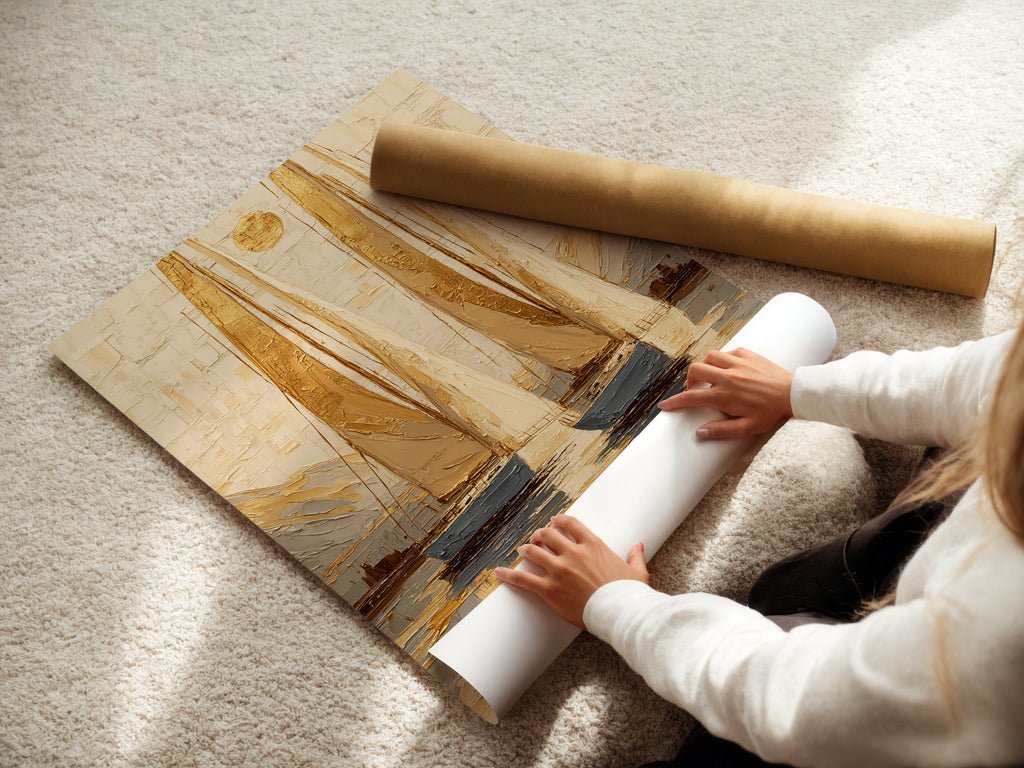 Sailboat Sunset Painting - Nautical Wall Art, Ocean Seascape Canvas Print, Coastal Home Decor, Maritime Art, Boat Artwork