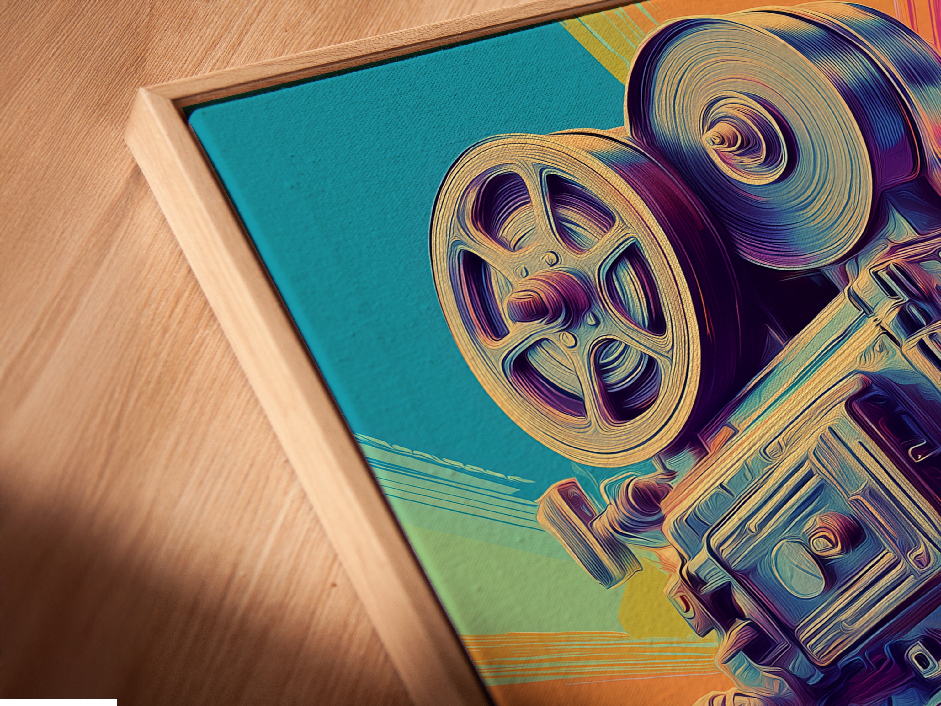 Get a close-up look at our canvas print in a floating frame. This modern framing style is elegant. It gives the illusion of floating art. Perfect for a contemporary gallery look. View the details and quality craftsmanship