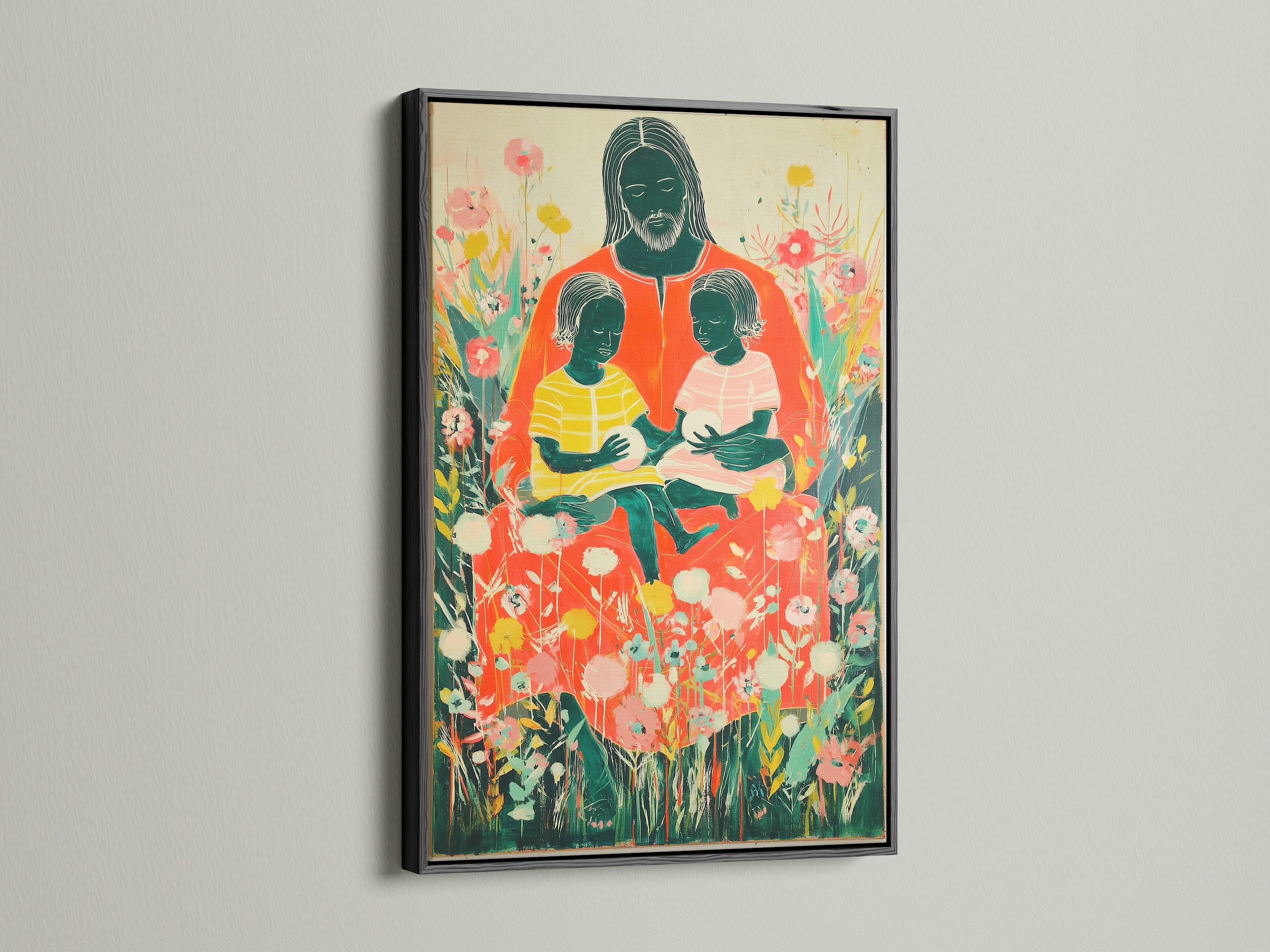 The artwork is framed in a sleek black frame. Black frames offer a bold and sophisticated look. They provide a striking contrast to the artwork. A black frame adds a touch of elegance. Discover the perfect black frame for your art.