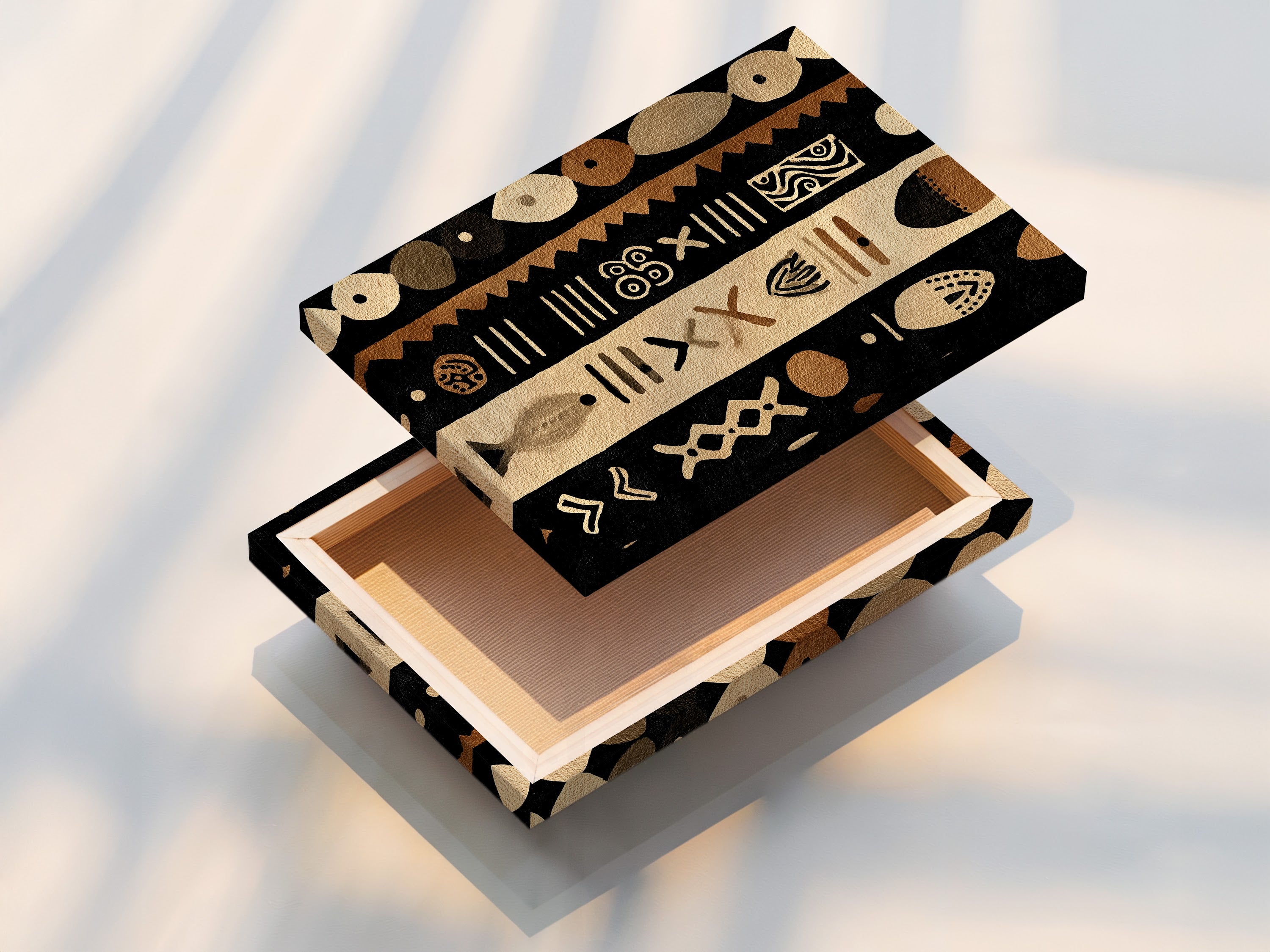 A stretched canvas print displays a beautiful artwork. The canvas texture enriches the artwork's depth. The print is stretched perfectly. It is ready to hang creating a gallery-like appearance in any room.