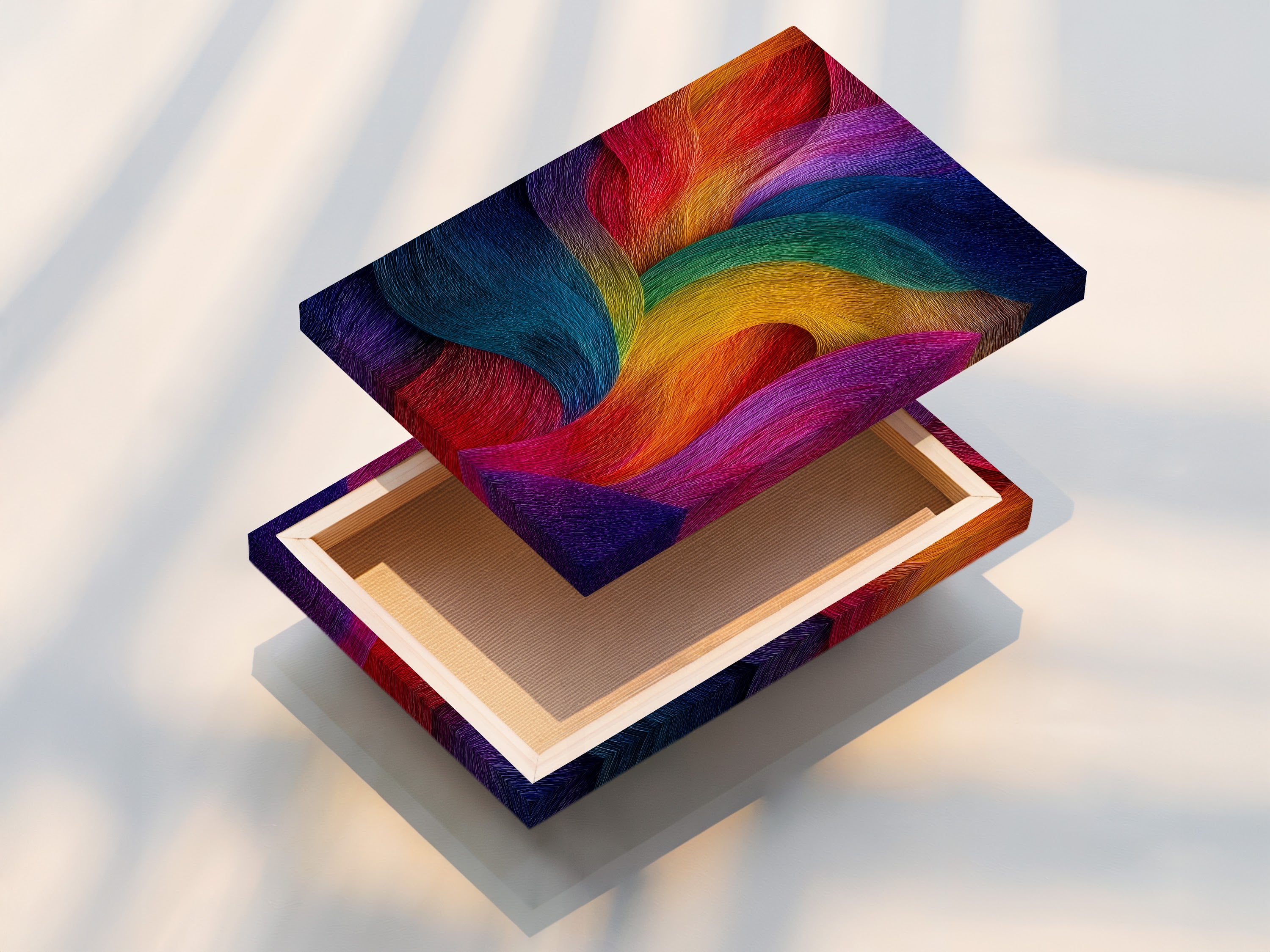 This is a stretched canvas print. The canvas texture adds depth and dimension. The artwork wraps around the frame. It creates a gallery-worthy display. Stretched canvas prints are ready to hang. They offer a professional and polished look. A perfect way to showcase art without needing a frame.