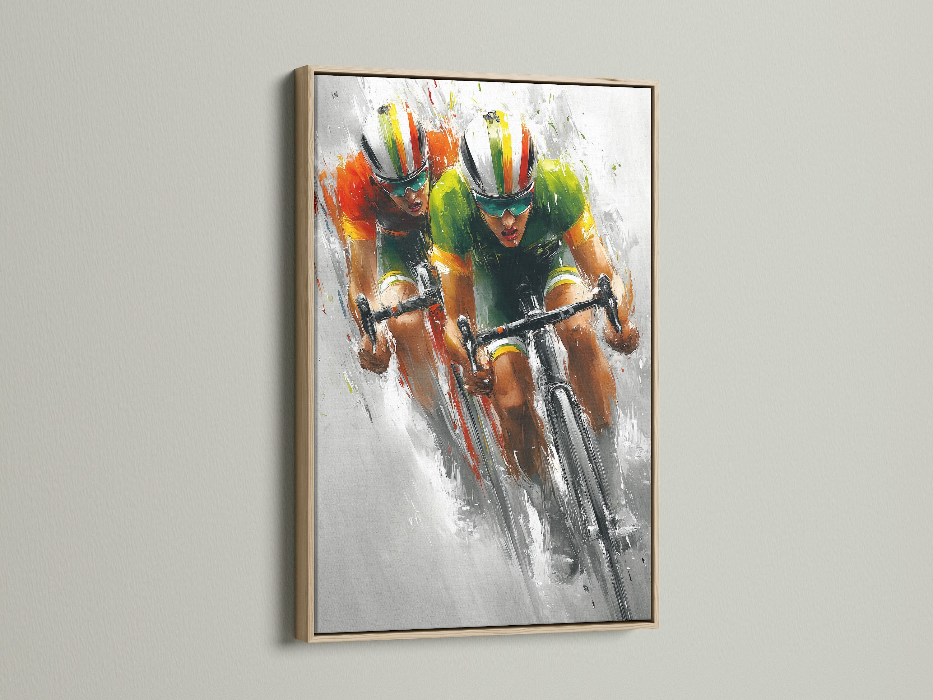 An oak frame elegantly displays a captivating artwork. The natural wood grain of the oak enhances the art. Discover the warmth and character an oak frame brings to your artwork. Elevate your art with timeless style.