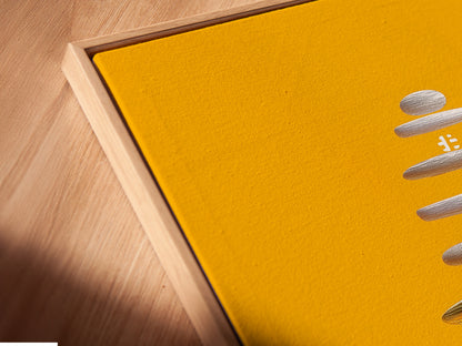 Close-up of a Zen Stone Canvas Print in a Floating Frame. The floating frame gives the artwork a modern gallery look. This serene art is perfect for creating a calming atmosphere. A zen gift idea.