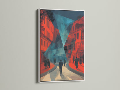 This image showcases an artwork in a sleek white frame. White frames offer a clean and modern look. It allows the artwork to stand out. Ideal for contemporary interiors. Discover the beauty of framed artwork.