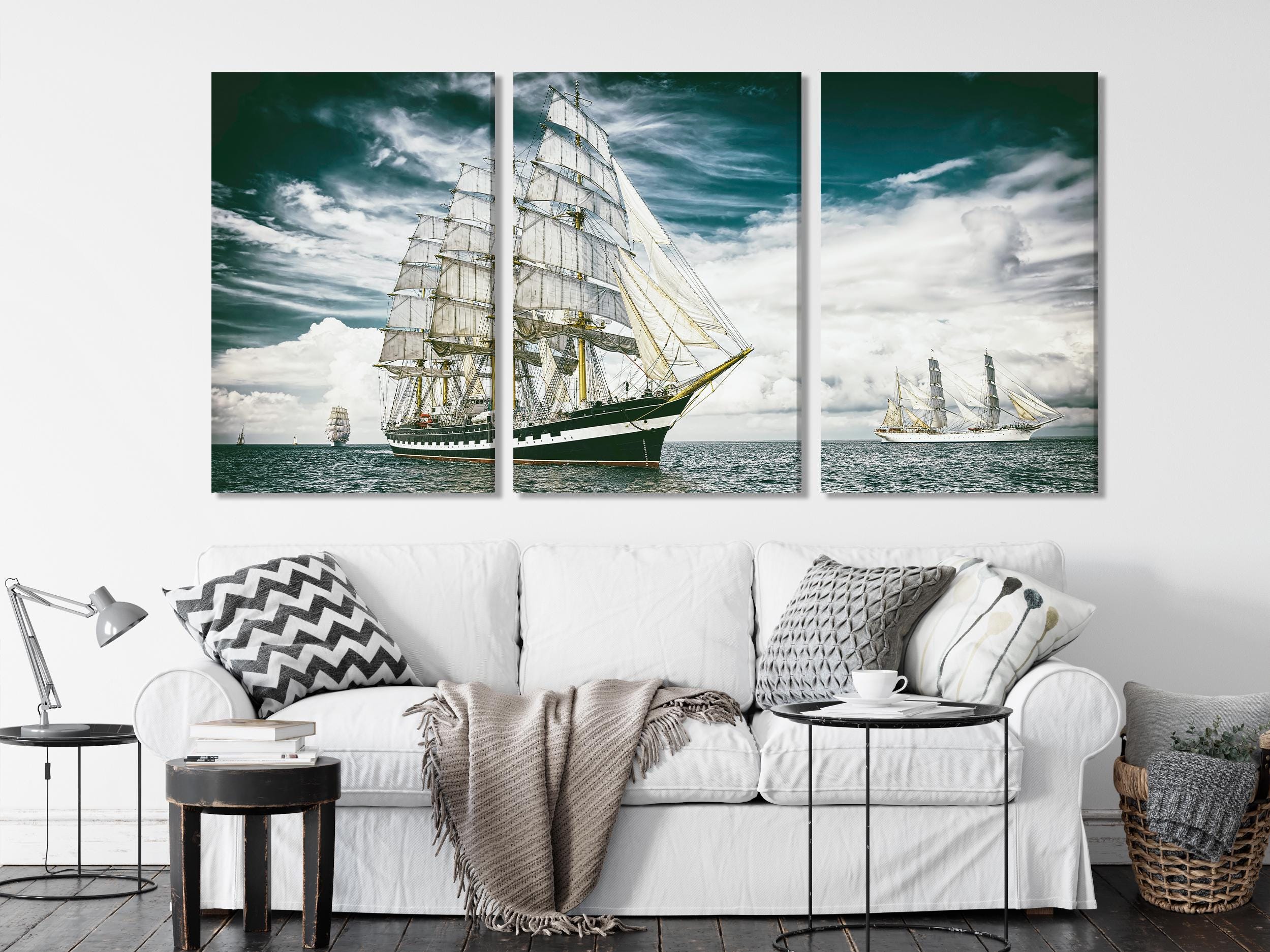 Sailing Ship Canvas Print – Nautical Wall Art – Maritime Canvas Artwork – Tall Ship Ocean Print– Sailing Ship Wall Decor – Nautical Fine Art