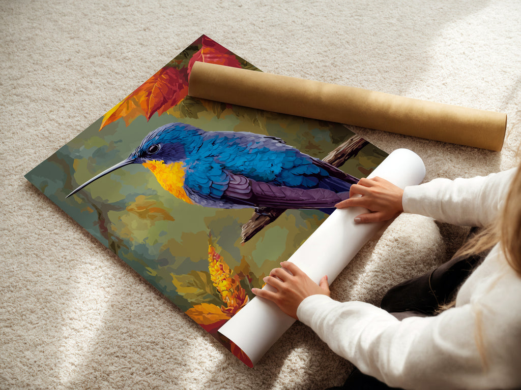 This is a woman carefully rolling a fine art poster paper. The poster paper is high-quality. It ensures vibrant colors and sharp details for your artwork. This is ideal for preserving and displaying your favorite prints. Explore our fine art poster paper options for your artwork.