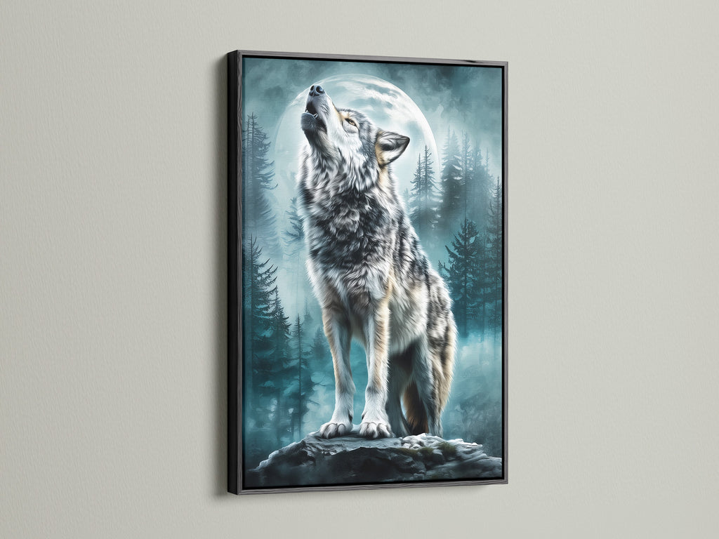 Make a statement with a bold black frame. This frame adds drama and sophistication. The wolf art print is striking. Perfect for creating a focal point in your home. Explore our black frame collection now.