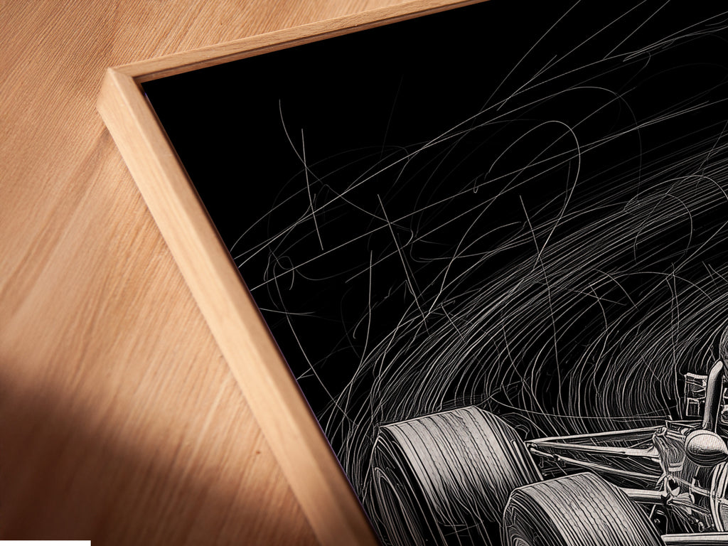 A close-up angled view shows a canvas print in a floating frame. The floating frame gives the artwork a modern and sophisticated look. It creates a unique visual effect. The canvas appears to float within the frame. Showcase your art with a floating frame.