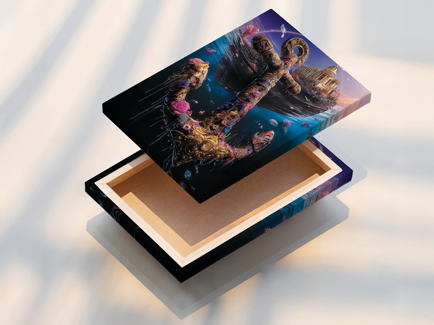 This image presents a stretched canvas print ready to hang. The canvas is taut and the print quality is exceptional. Perfect for showcasing your favorite artwork in a gallery-worthy style. Ideal for nautical wall art and coastal decor. Enhance your space with sea artwork.