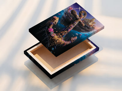 This image presents a stretched canvas print ready to hang. The canvas is taut and the print quality is exceptional. Perfect for showcasing your favorite artwork in a gallery-worthy style. Ideal for nautical wall art and coastal decor. Enhance your space with sea artwork.