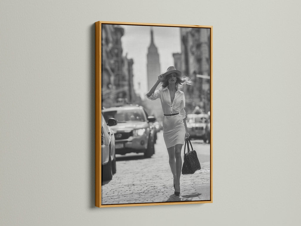 Bring a luxurious feel with our gold frame. This frame presents a black and white photograph with a touch of glamour. Gold frames add a rich and opulent accent to your space. Discover how our gold frames can transform your art.