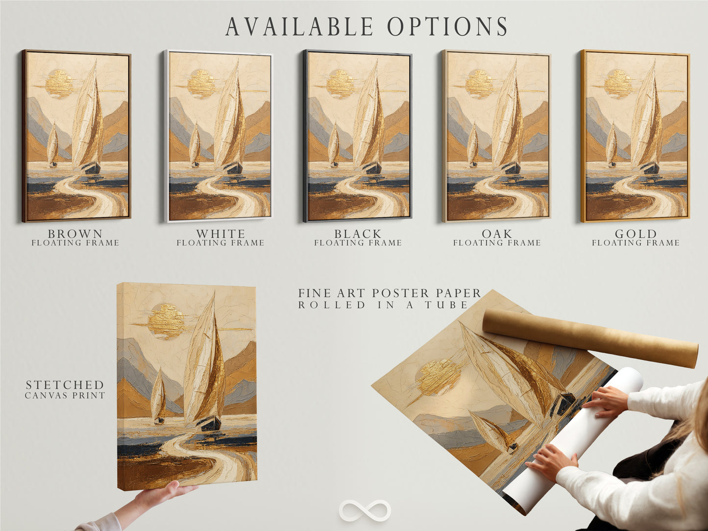 Sailboat Abstract Art - Nautical Wall Decor, Ocean Landscape Painting, Coastal Home Art, Beach House Decor, Maritime Print
