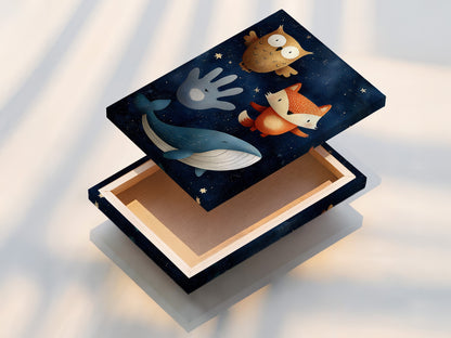 A stretched canvas print displayed on a wall. The canvas is tightly stretched over a wooden frame. This provides a gallery-ready look. Transform your artwork into a beautiful stretched canvas print.