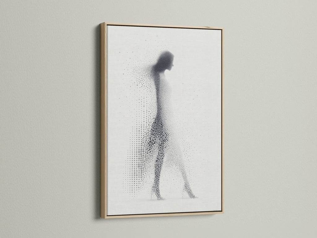 This is an oak frame displaying beautiful art. The art is framed. The oak frame adds warmth. The frame enhances the artwork. It complements any room's decor. It is a timeless choice for displaying art.