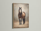 Majestic Brown Horse Print - Rustic Equine Wall Art, Western Home Decor, Animal Photography, Farmhouse Style Artwork for Living Room