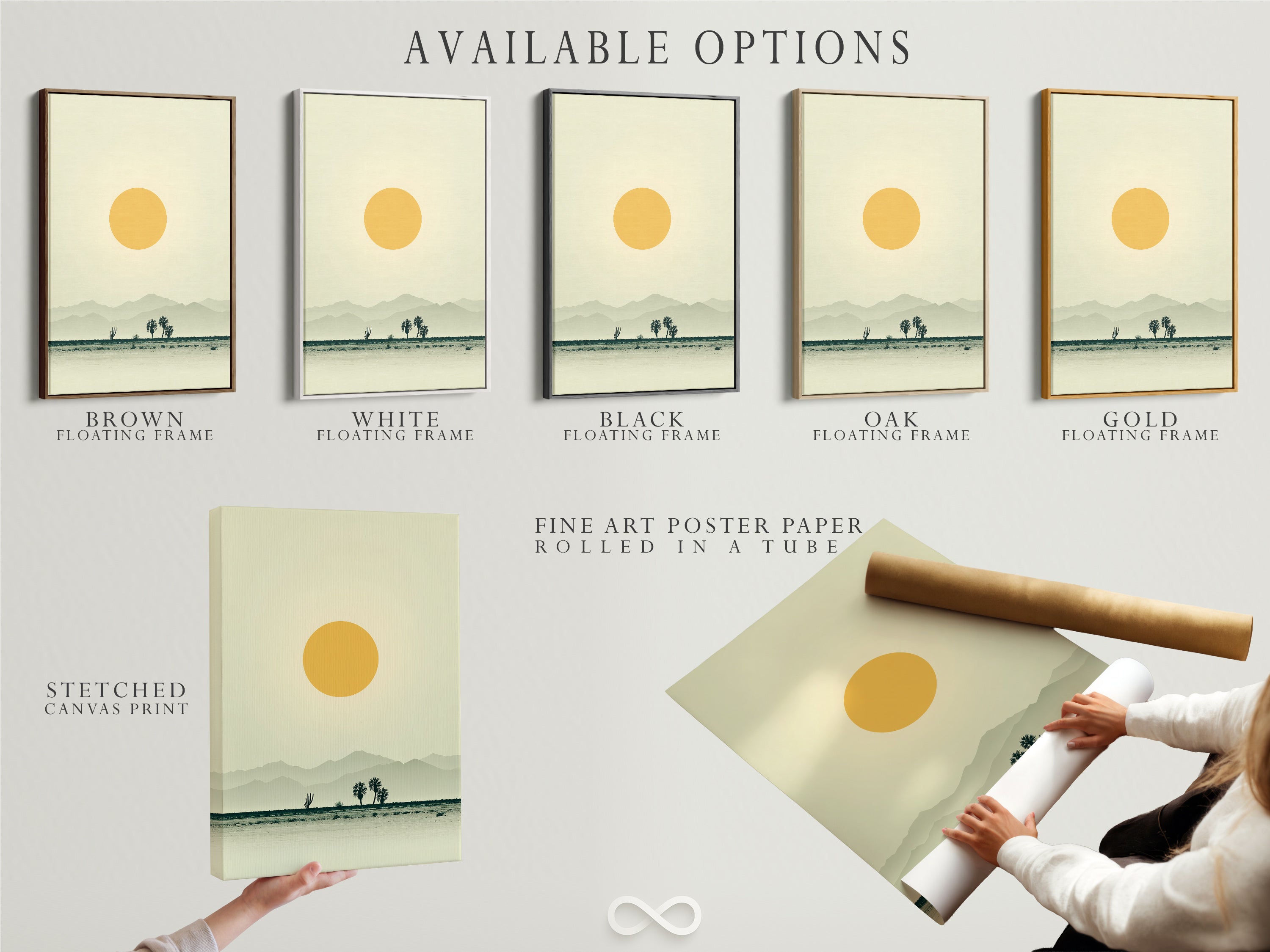 Available options include a stretched canvas print. Fine art poster paper is also an option. A floating frame elevates the desert landscape artwork. The warm earth tones enhance any room. It is minimalist wall art. This print brings southwestern decor to a home.