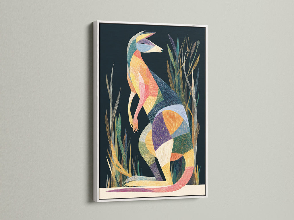 View a classic white frame option. This frame provides a clean and modern look. The white finish ensures versatility. It complements any artwork or decor. A simple yet stylish choice for your art.