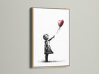 Discover our art prints with an oak frame. This frame choice enhances the artwork with a touch of natural warmth. The oak frame beautifully complements the Banksy-style art print. Explore our selection and bring sophisticated art into your living space. Choose an oak frame for your favorite art.