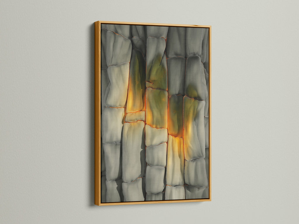 Artwork is lavishly displayed in a gold frame. The gold frame adds a touch of opulence and glamour. It enhances the artwork's richness. This combination is perfect for adding luxury to a room. Gold frames bring warmth and sophistication.