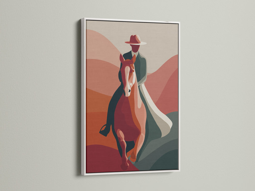 An artwork is presented in a white frame. White frames offer a clean modern look. Match any artwork with this versatile option. Brighten your walls with our white frames. The white frame enhances artwork in any room. Explore our white frame selection today