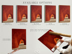 Available options for desert architecture artwork. Choose from stretched canvas prints. Fine art poster paper and floating frames are available. Enhance your Southwestern minimalist decor. Perfect for any room.