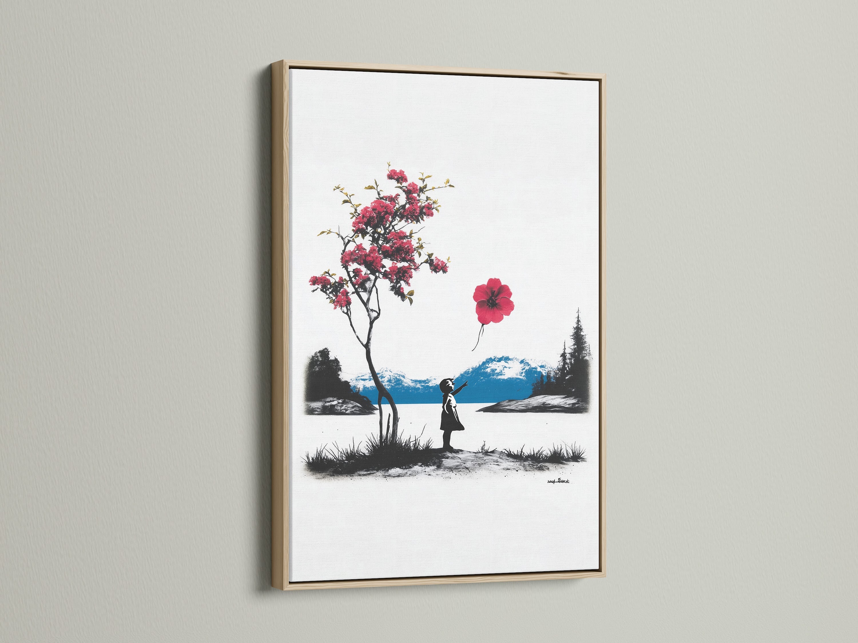 This artwork is framed in oak. The oak frame enhances the art's natural beauty. It adds warmth and character to any room. Perfect for showcasing fine art prints. Oak frames blend seamlessly with decor.