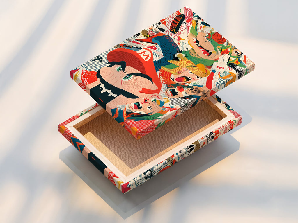 Retro Gaming Poster - Vintage Video Game Art, Colorful Character Wall Print, Nostalgic Gamer Decor, Arcade Style Home Art