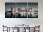 Singapore Wall Art - Groot canvas print van Singapore stadsgezicht, moderne skyline muurkunst, Singapore wanddecoratie, meerdelige Singapore wanddecoratie