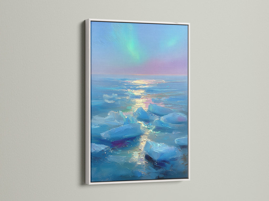 Artwork in a white frame adds a touch of minimalist elegance to the artwork. The clean white frame allows the artwork to truly stand out. A sophisticated choice for any interior style. Transform your living space with framed art.