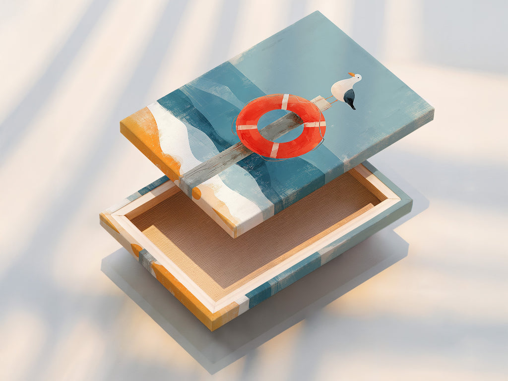 A stretched canvas print is displayed. The canvas is tightly stretched for a smooth look. Gallery-wrapped edges provide a finished appearance. This art is ready to hang and enjoy.