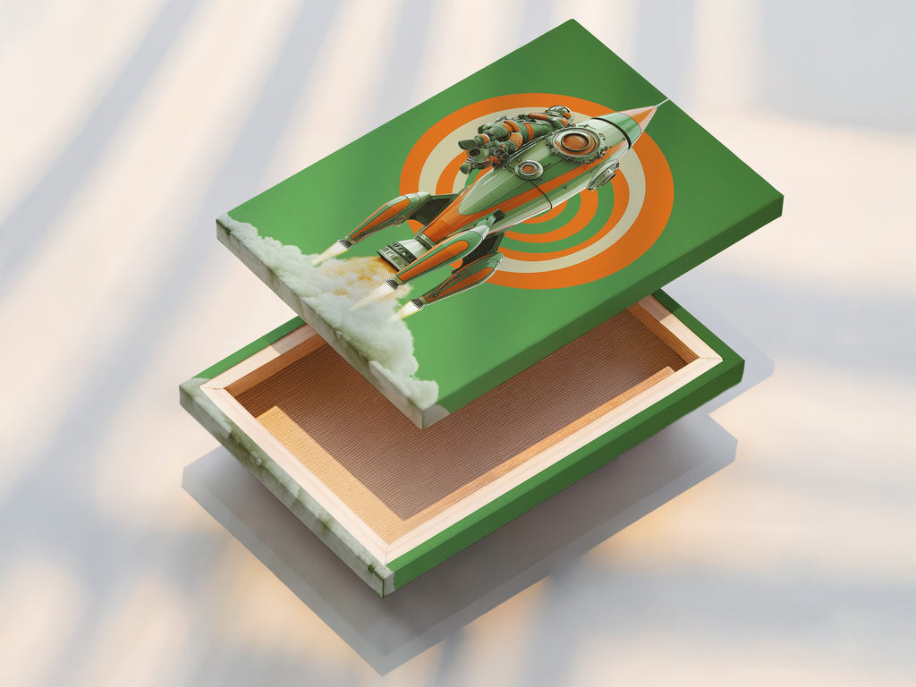 A stretched canvas print is displayed. This ready-to-hang artwork is on a durable canvas. The stretched canvas print provides a gallery-quality look. Perfect for adding texture and depth to your walls. This ensures a professional presentation.