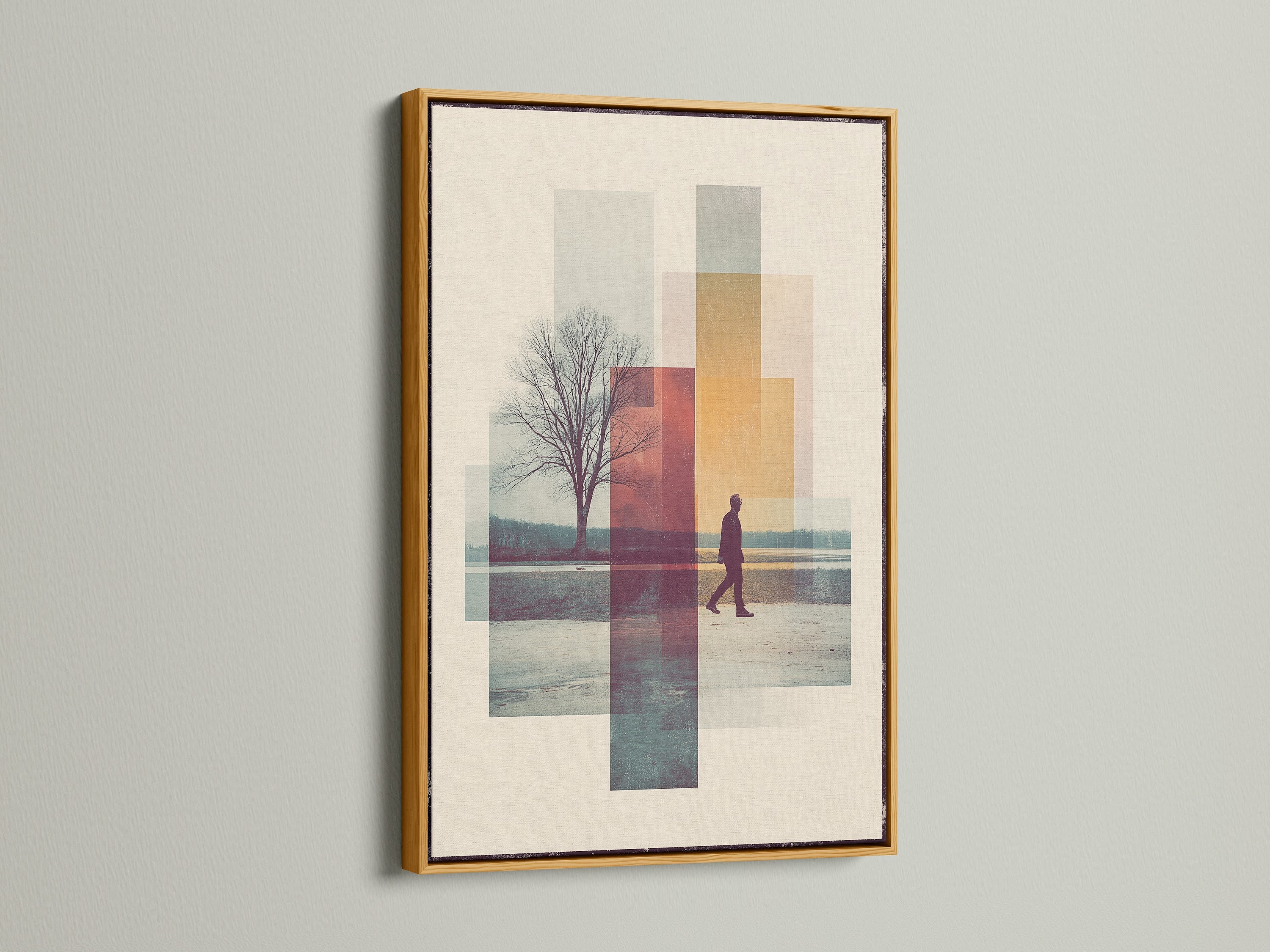 Abstract Geometric Art Print - Modern Wall Art, Contemporary Poster, Minimalist Decor, Nature Photography, Tree Silhouette