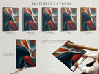Available options are displayed including a stretched canvas print fine art poster paper and floating frame. Choose the perfect medium and frame to suit your style. Each option enhances the artwork in its own unique way. Personalize your art.