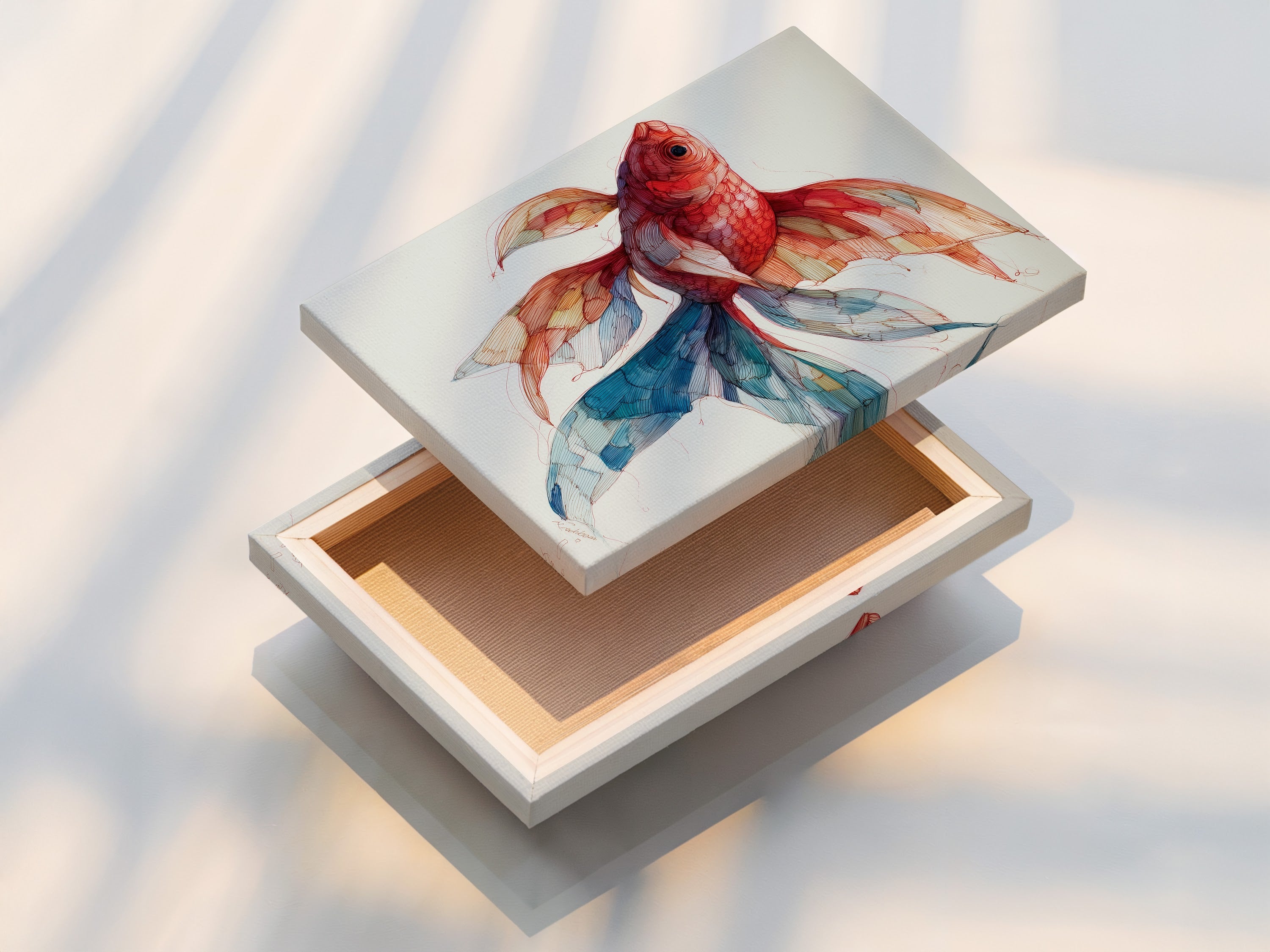 A stretched canvas print is displayed. The canvas texture adds depth and dimension. The artwork appears vibrant. It is ready to hang and enjoy. The stretched canvas provides a gallery-worthy look. It is a perfect choice for displaying art. Transform your space with stunning canvas prints. Explore our collection and find the perfect piece. It will be a great addition to your home.