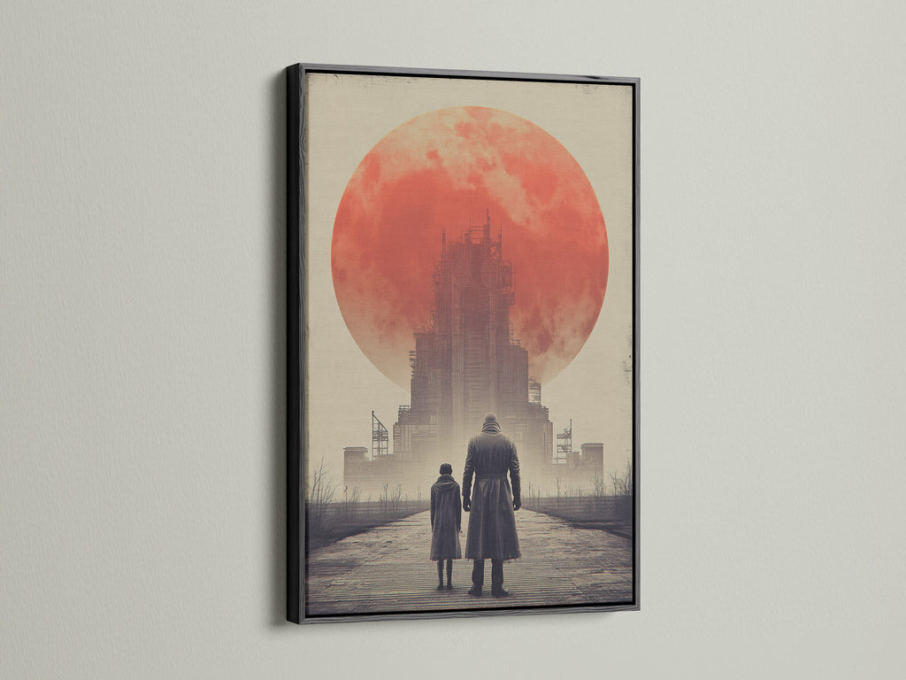 Black frame brings drama to artwork. The dark frame creates a bold statement. A black frame adds sophistication to any piece. View the art piece framed in sleek black. Perfect for modern and classic interiors. Make your art stand out with a black frame.